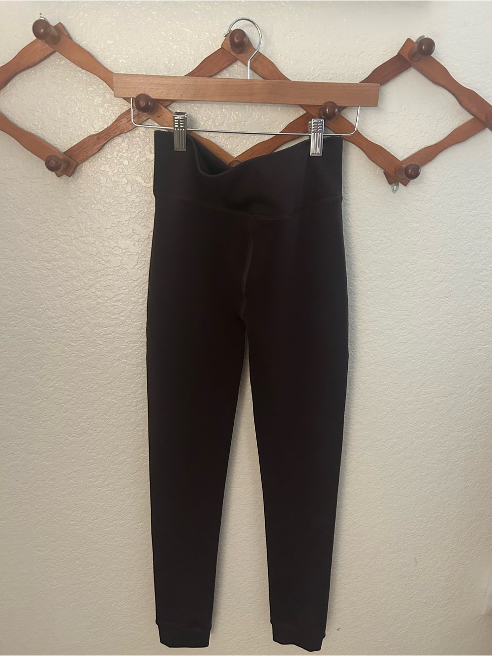 Women’s Brown Fleece High-Waist Leggings